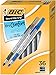 BIC Round Stic Grip Xtra Comfort Ball Pen, Medium Point (1.2 mm), Black and Blue Ink, 36-Count