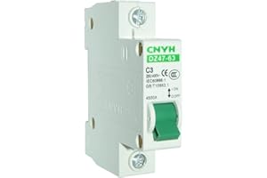 LAOSEP Haozheng Miniature Circuit Breaker DZ47-63 C3 DIN Rail Mount Circuit Breaker Low-Voltage 3A 110/230/400V 1 Pole, White