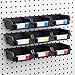 Right Arrange Pegboard Bins - 9 Pack Black - Hooks to Any Peg Board - Organize Hardware, Accessories, Attachments, Workbench, Garage Storage, Craft Room, Tool Shed, Hobby Supplies, Small Parts