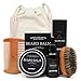 THEMANCODE Beard Grooming Kit w/ Beard Wash Soap, Beard Oil, Beard Conditioner Balm, Beard Brush, Beard Comb, Beard Shaving Scissors, Beard Growth Beard Care Gifts for Men