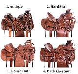 AceRugs Size 14″ 15″ 16″ 17″ 18″ Wade Tree A Fork Premium Western Leather Roping Ranch Work Horse Saddle TACK Headstall Breastplate