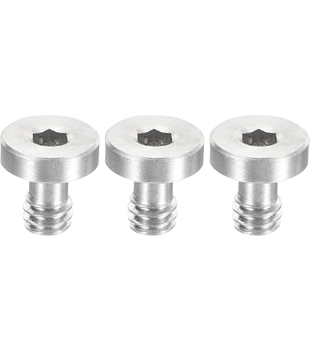 Vis 1/4 PATIKIL 3/8-16 Fil 15mm Longueur Caméra Rapide Libération Vis Trépied Vis, 4 Paquet Acier INOX Plat Fente Vis Pour DSLR Caméra Appareillage Accessoires, Argent Vis Appareil Photo