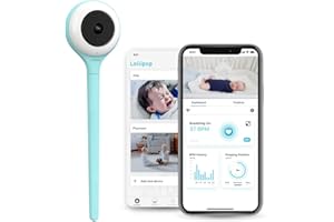 Lollipop Baby Monitor (Turquoise) - Full-Featured Smart Wi-Fi Camera of True Crying Detection with Extra in-App Plan of Breat