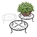 ZUYEE Plant Stand Indoor Outdoor Wrought Iron Planter Trivet Stand Sturdy Flower Pot Supporting Olde Metal/Iron Art, 9.5 inch, Flowerpot Holder for Garden Studios Pack of 3
