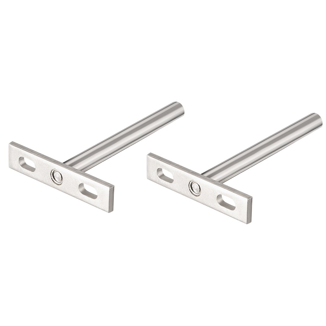 sourcing map Invisible Floating Shelf Brackets, 4" (100mm), Hidden Blind Supports for Concealed Shelves, Pack of 2