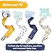 Pacifier Clip Holder for Boys Girls - 4 Pieces Pack + Pacifier Case by Bubble Pleasure - Universal Designs, Newborn Baby Set, Cute Soothies Pacifier Leash