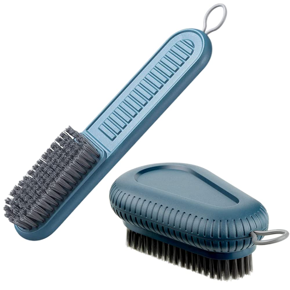 2 Pieces Cleaning Brush Soft Bristle Brush Laundry Scrub Brush Scrub Brush Multi Purpose Scrubbing Brush Soft Bristle Brush for Laundry Clothes Shoes Bathroom Shower Sink Floor