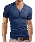 Grin&Bear Slim Fit Cardigan, short sleeve, petrol, M, GB110