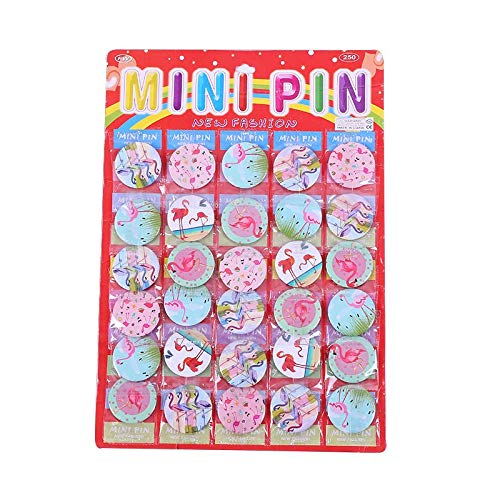 Astra Gourmet Flamingo Pinback Buttons - 24pcs Pink Flamingo Round Button Pins in 4 Designs for Kids Birthday Party Favors Gift Badges Flamingo Lovers, 2.25 inches Diameter - Thumbnail 2