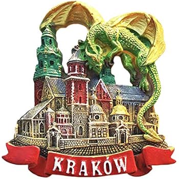 Krakow Poland 3D Green Dragon Refrigerator Magnet Tourist Souvenirs Stickers,Home & Kitchen Decoration Poland Fridge Magnet From China