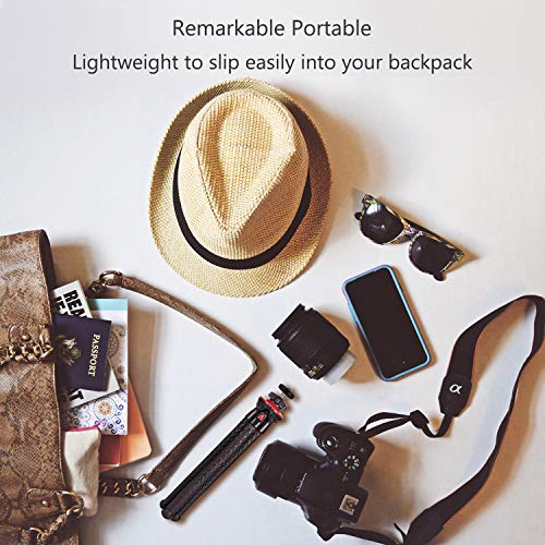 Lammcou Kamera Stativ 3in1 Ministativ Kamera Handy Flexibel Leicht Tripod Octopus Gorilla Dreibein-Stative Fotostativ Ständer für Universal Fernglas Kamera Camcorder Smartphone Action Kamera Tripod