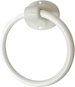 TOALLERO Pared Porcelana con ARO Madera Grande Blanco ...