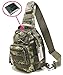 TravTac Stage I Small Premium Everyday Carry Tactical Sling Bag 900D (ACU Camo 2.0) - Includes Emergency Blanket