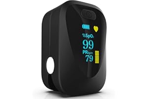 Pulse Oximeter - Fingertip Pulse Oximeter, Accurate Blood Oxygen Monitor with OLED Display, Portable SpO2 and Heart Rate Mete