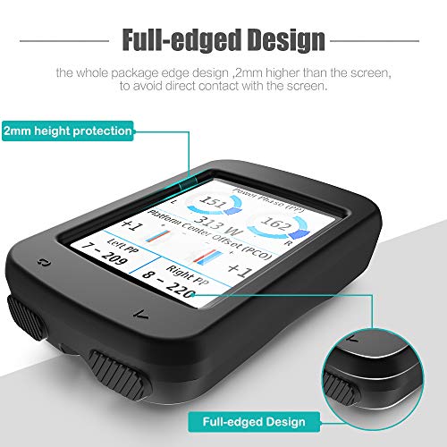 TUSITA Case for Garmin Edge Explore 820 - Silicone Protective Cover - GPS Bike Computer Accessories (Black)