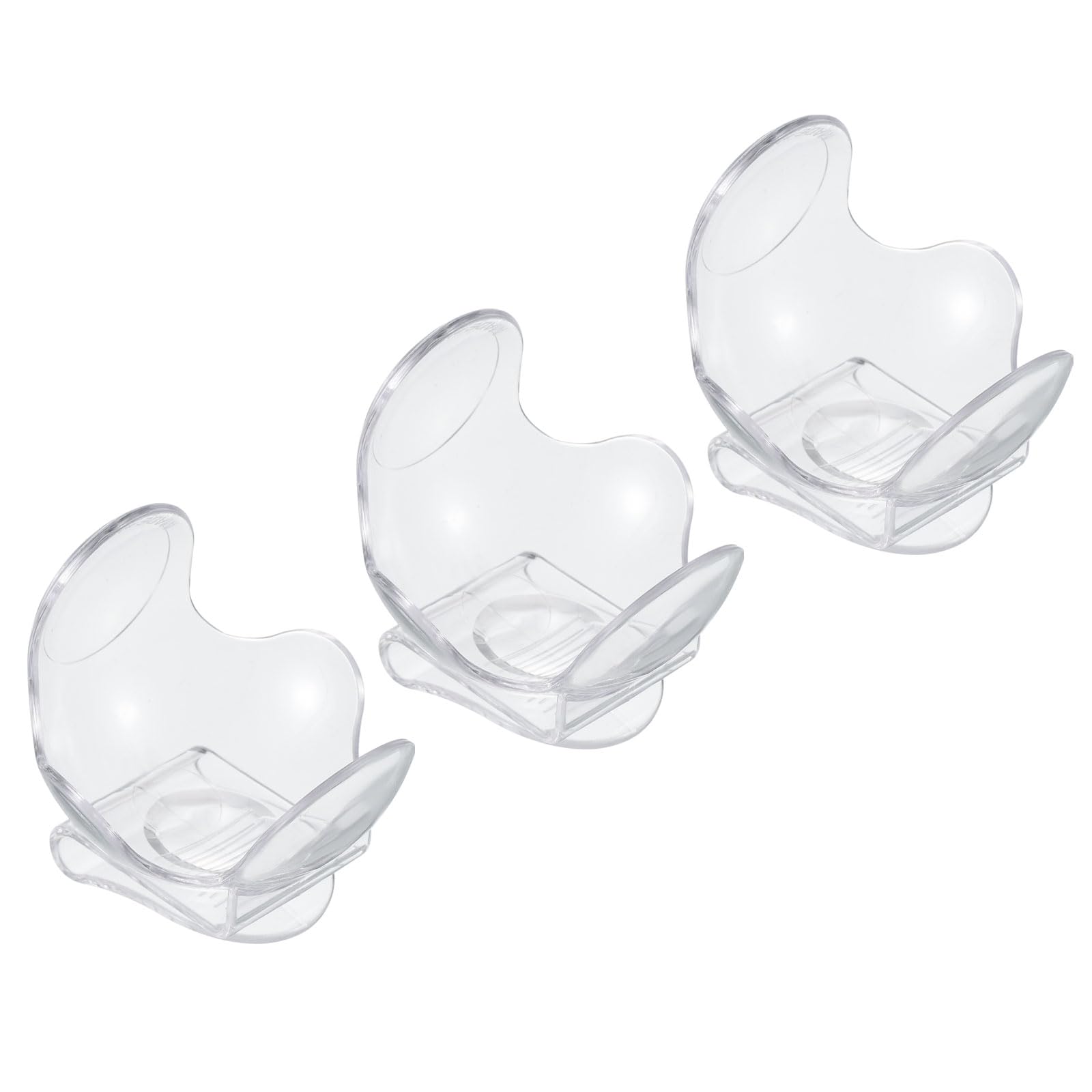 PATIKIL Tennis Ball Holder Waist Clip, 3 Pack ABS Waistband Clip Holder, Transparent, 68 x 65 mm / 2.68 x 2.56 inch (L*W), 3pcs