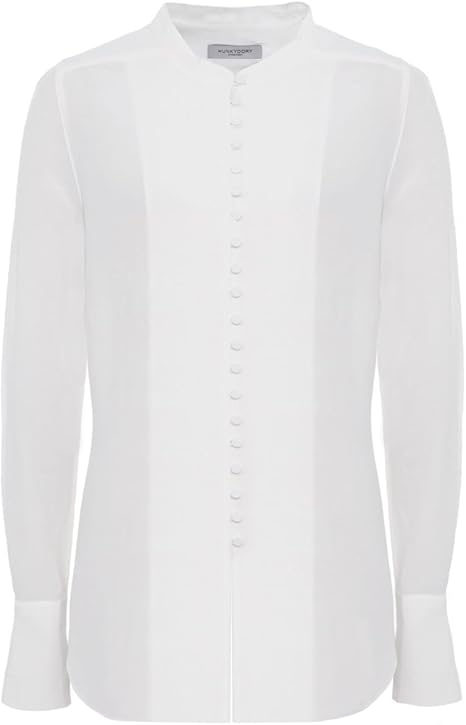 Amazon Hunkydoryレディースbennett襟なしブラウスホワイト Us サイズ M カラー ホワイト シャツ ブラウス 通販