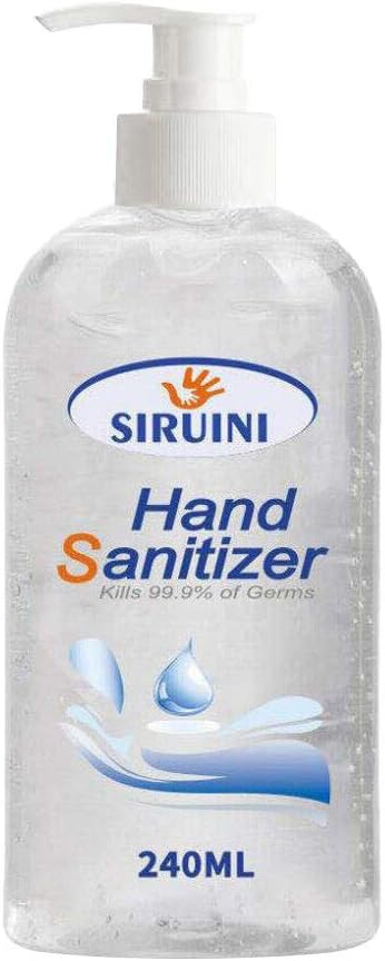 Hand Sanitizer Gel Rinse-Free, Lovor Washless Hand Soap Gel, 240/300ML Super-Large Capacity Household Cleaning Gentle Hydrating Hand Sanitizer Soothing Gel,Non-irritating (240ML Pump Bottle)