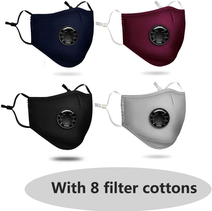 Dust mask That can be Cleaned, Protected from Pollen and viruses and is Suitable for Running, Hiking, Painting, Cleaning and Outdoor Activities [4 Masks + 8 PM2.5 Filters]