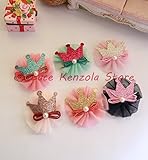 Lace Kenzola 6pc Toddler Colour Lace Crown Assort Hair Barrettes Set