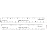 Map Ruler for Measuring LAT/Lon, Miles, and Kilometers at a Single map Scale