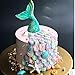 Efivs Arts Mermaid Tail Silicone Molds Fondant Mold Cupcake Cake Soap Decoration Tool Large + Small, Pack of 2