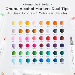 Ohuhu Markers, 48-color Art Marker Set for