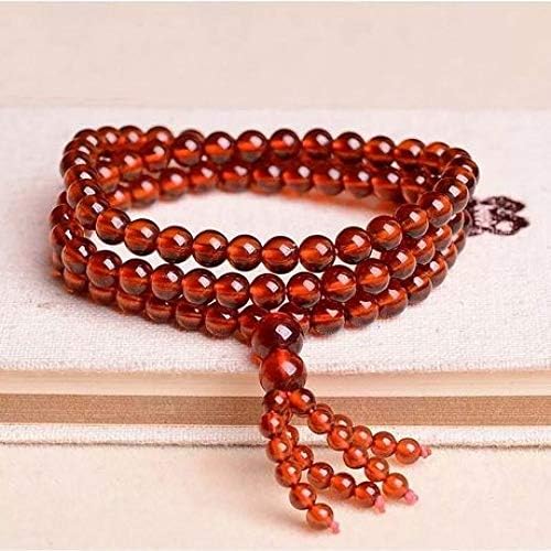 yayoushen Bracelets, Natural Orange red Garnet Bracelet Purple Teeth Garnet Ruby ​​Beads Around Three Women's Models