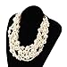 CIOOU Multi Strand Crystal Rhinestone Pearl Statement Necklace for Women Layered Pearls Choker Bib Collar Beaded Necklaces Costume Jewelry Set
