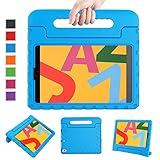 LTROP New iPad 10.2 Case, iPad 7th Generation Case for Kids, iPad 10.2 2019 Kids Case Shockproof Light Weight Handle Stand Case for iPad 7th Gen 10.2" and Air 3 - Blue