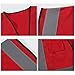 mountmarter 5 Pack Red Reflective Safety Vest for Women Men High Visibility Reflective Vest with 5 Pockets and Zipper Hi-Vis Neon