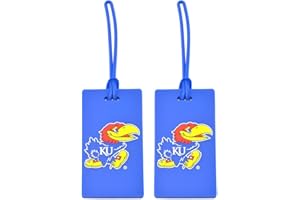 COLLEGIATE PULSE Kansas Jayhawks Pack of 2 PVC Luggage Tags