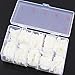 TAKIYA Lady French Nails Half Tips 500pcs Natural Acrylic Flake Nails Half Cover Artificial False Nails & Box (Natural)