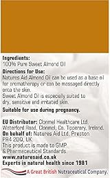 Natures Aid Sweet Almond Oil 150ml 100% Pure Vegan Skin Moisturising view 10