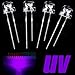 50 pcs 5mm Ultra Violet Straw hat LED Wide Angle Light