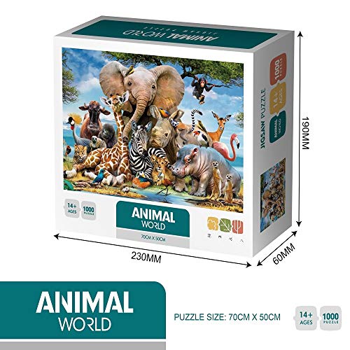 Animals Jigsaw Puzzle for Adults Kids 1000 Pieces Wildlife Puzzles