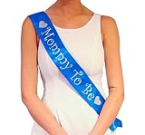 Blue Mommy To Be Sash - Baby Shower Decorations for Boy