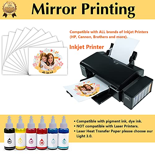 TransOurDream TruIron on Heat Transfer Paper for Light Fabric (10