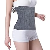 iNelihoo Thermal Knit Lumbar Warmer Cashmere Abdominal Binder Lower Back Support Belt Brace Stomach Kidney Trimmer Band Postpartum Belly Warming Kidney for Women Maternity Recovering