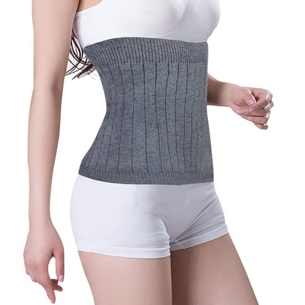 iNelihoo Thermal Knit Lumbar Warmer Cashmere Abdominal Binder Lower Back Support Belt Brace Stomach Kidney Trimmer Band Postpartum Belly Warming Kidney for Women Maternity Recovering