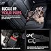 Pawaboo Adjustable Dog Safety Vest Harness with Seatbelt, Dog Seat Belt Harness for Car with Vehicle Connector Strap, Breathable Dog Seatbelt Safety Tether for Small Medium Large Pet, Large, Black