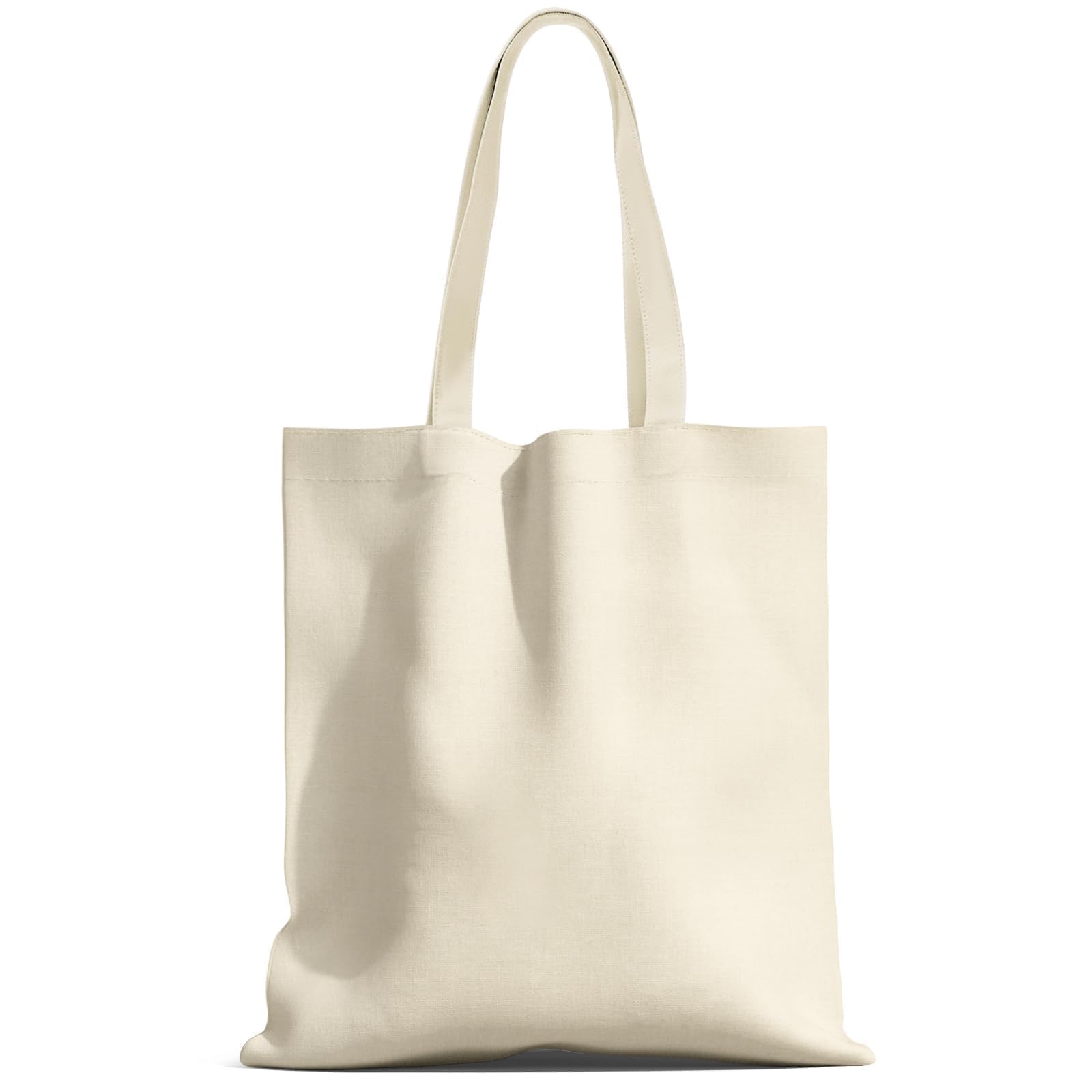 Photo 1 of MOLOVA 1-Pack to 6-Pack Available Standard 14"x15" Premium Canvas Tote Bags,Load 55lbs,Reusable canvas bag made of 6oz of natural canvas with Handles for Gift-Giving,Work,DIY Projects,Shopping(1 Pack)
