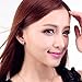 18k Silver Hoop Earrings Crystal Heart Stud Women Round Charming Jewellery Hot