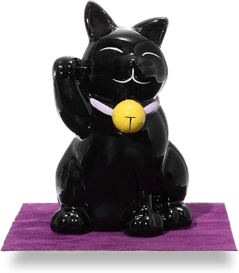 Amazon 開運 金運 黒猫 Dr コパ 笑み招き猫 置物 縁起物 高さ12cm 置物 オブジェ オンライン通販