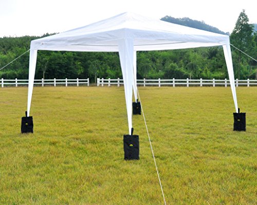 Feelway Weights Bag for Canopy Pop Up Party tent Instant Legs Heavy Duty Outdoor Sand Bag Set of 4, Black