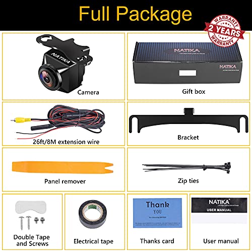 NATIKA Backup/Front View Camera No Distorted Affect Starlight Night