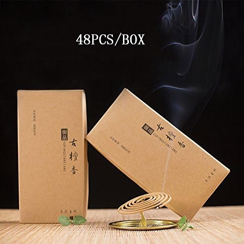 Corcio Natural Incense Coils Spiral Smoke Pagoda Indoor Alosewood Incense Cone Bullet Aromatherapy for Yoga Meditation 48pc/box 4 Hours-Magnolia