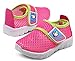 DADAWEN Boys Girls Water Shoes Breathable Non-Slip Lightweight Beach Pool Swim Water Sandals Sneakers Rose Red US Size 7 M Toddler