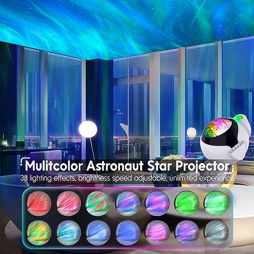 Rossetta Astronaut Projector, Space Projector Galaxy Projector for Bedroom, Star Projector Night Light with Timer and Remote, Kids Adults Room Decor Aesthetic, Gifts for Christmas, Birthdays