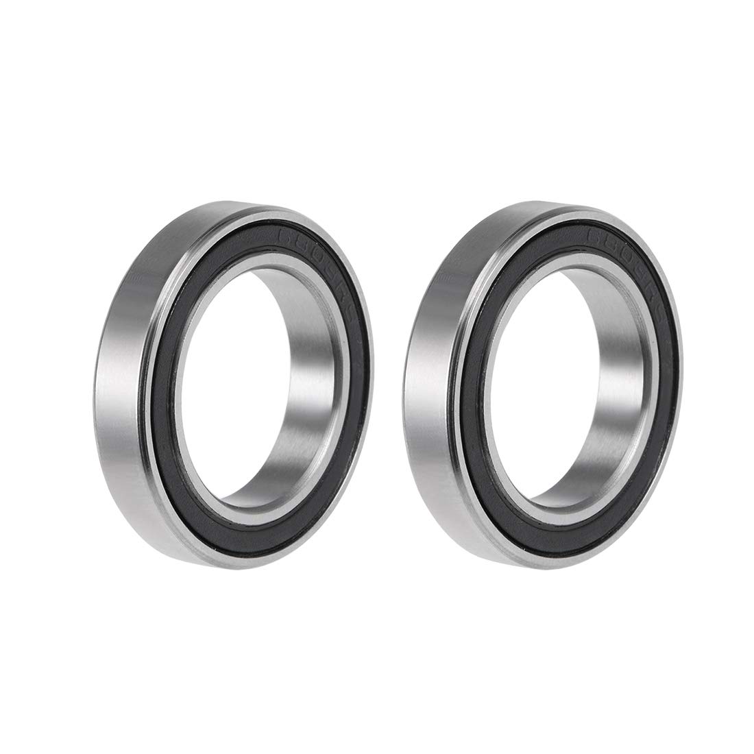 sourcing map 6803-2RS Deep Groove Ball Bearing 17x26x5mm Double Sealed ABEC-3 Bearings 2-Pack